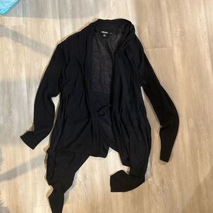 DKNY Black Mesh Cardigan